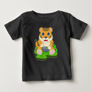 T-shirt Pour Bébé Nourriture du bol de tigre