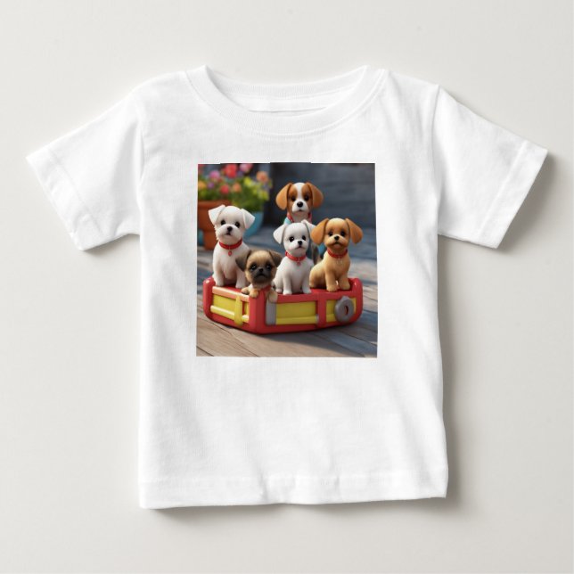T-shirt Pour Bébé Nous attendons les friandises (Devant)