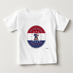 T-shirt Pour Bébé Nous le peuple 4 juillet 1776 Cloche avec 13 et 50