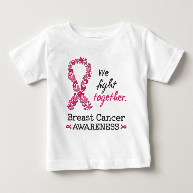 T-shirt Pour Bébé Nous luttons ensemble contre le cancer du sein (Devant)