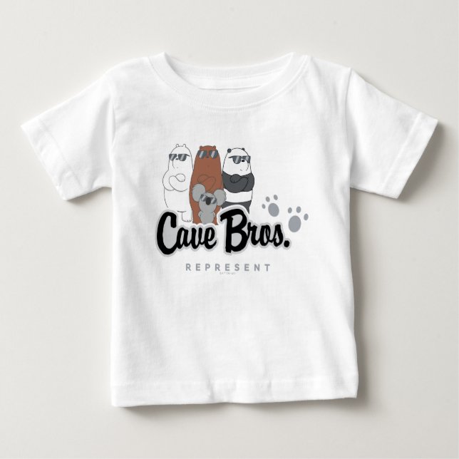 T-shirt Pour Bébé Nous Ours Nus - Bros Grotte. Représenter (Devant)