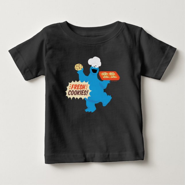 T-shirt Pour Bébé Nous sommes des gourmands | Cookies frais ! (Devant)
