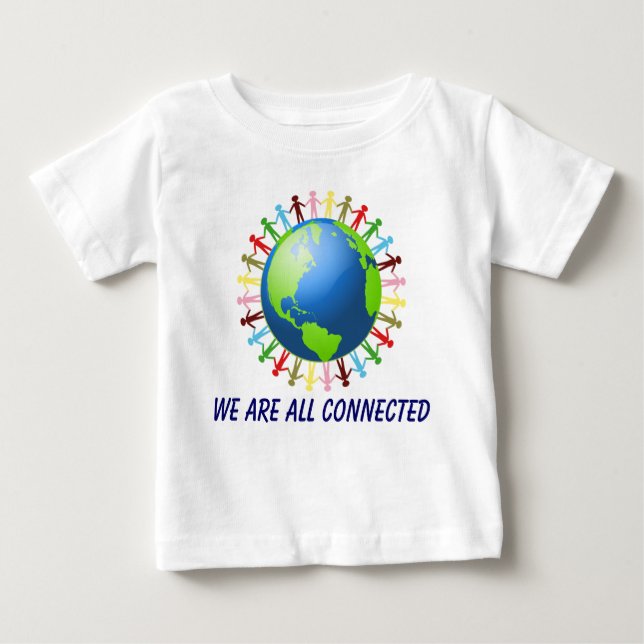 T-shirt Pour Bébé Nous sommes tous connectés chemise (Devant)