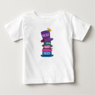 T-shirt Pour Bébé Nous sommes tous fous ici Mad Hatter Alice au pays