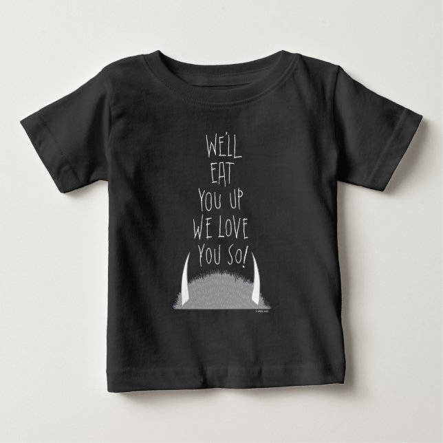 T-shirt Pour Bébé Nous vous mangerons, nous vous aimons tant ! (Devant)