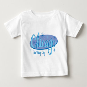 T-shirt Pour Bébé NOUVEAU-Chicago-Rétro