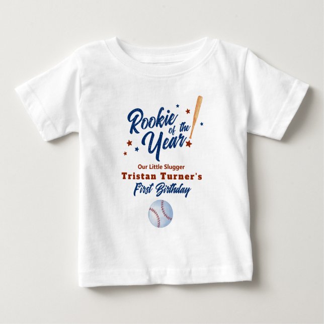 T-shirt Pour Bébé Nouveau de l'année 1er anniversaire (Devant)