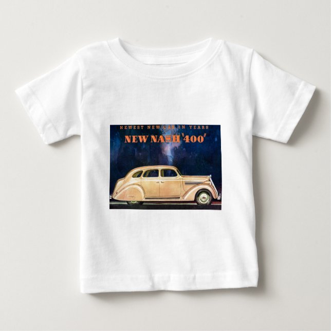 T-shirt Pour Bébé Nouveau Nash 400 - Nouvelle voiture en années - Vi (Devant)