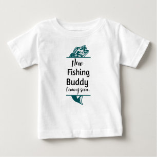 T-shirt Pour Bébé Nouveau pote de pêche bientôt bébé bodysuit
