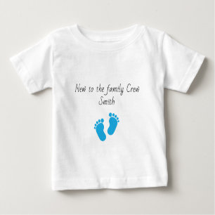 T-shirt Pour Bébé Nouveau pour la famille Crew Baby Nom personnalisé