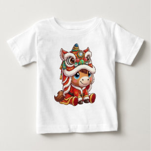 T-shirt Pour Bébé Nouvel An Chinois Cheval 2026 Zodiaque