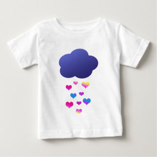 T-shirt Pour Bébé Nuage de pluie et coeurs en baisse