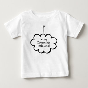 T-shirt Pour Bébé Nuage personnalisé sur une ficelle
