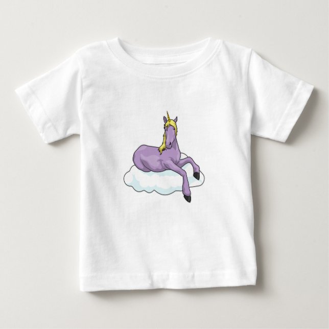 T-shirt Pour Bébé Nuage Unicorn (Devant)