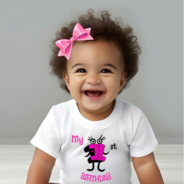 T-shirt Pour Bébé Numéro amusant 1 (Créateur téléchargé)