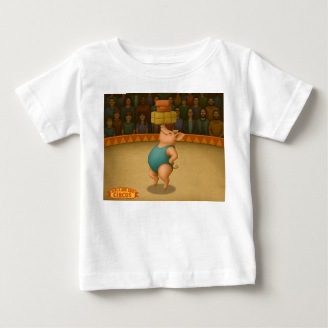 T-shirt Pour Bébé Numéro d'équilibre de Petra le cochon (Devant)
