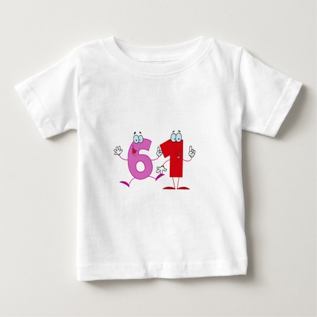 T-shirt Pour Bébé Numéro heureux 61 (Devant)