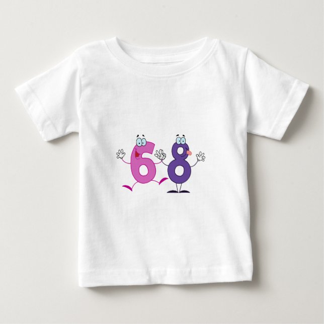 T-shirt Pour Bébé Numéro heureux 68 (Devant)