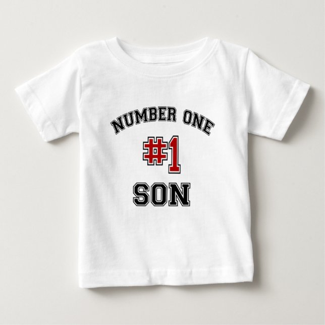 T-shirt Pour Bébé Numéro un fils (Devant)