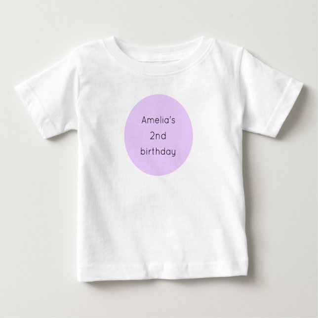 T-shirt Pour Bébé Nutcracker Anniversaire Purple Ballet Chaussons (Devant)