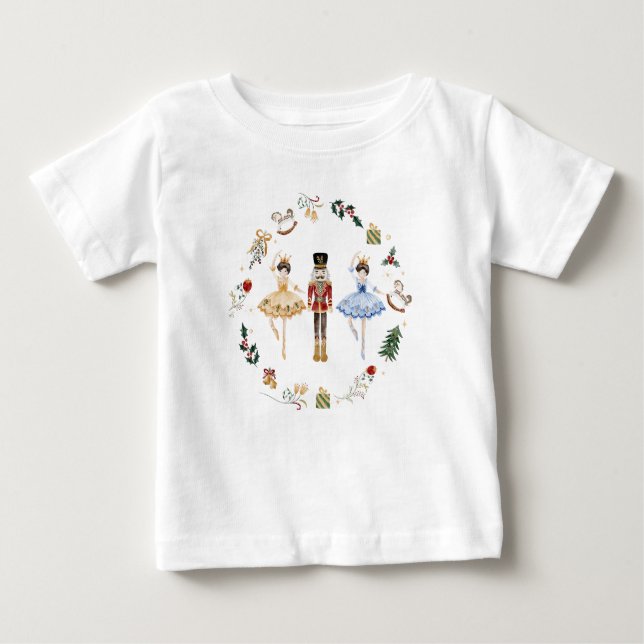 T-shirt Pour Bébé Nutcracker sucre prune fée d'hiver anniversaire (Devant)