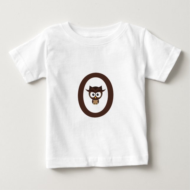 T-shirt Pour Bébé O - Chouette (Devant)