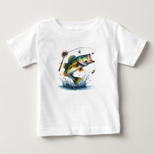 T-shirt Pour Bébé O-Fish-Ally Deux Pêche 2e Anniversaire (Devant)