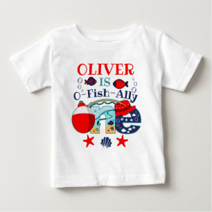 T-shirt Pour Bébé O-fish-ally One   Je Suis Le Gros   Premier annive