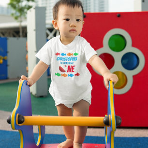 T-shirt Pour Bébé O-Fish-Ally Une pêche 1er anniversaire