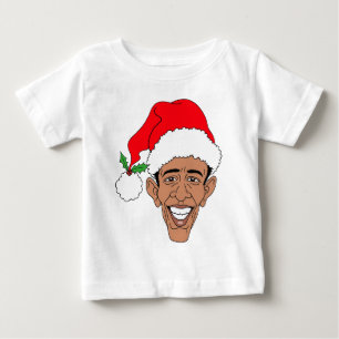 T-shirt Pour Bébé Obama Claus