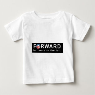 T-shirt Pour Bébé Obama : En avant, mais plus vers l'autocollant du