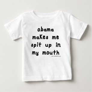 T-shirt Pour Bébé Obama m'incite à cracher dans ma bouche