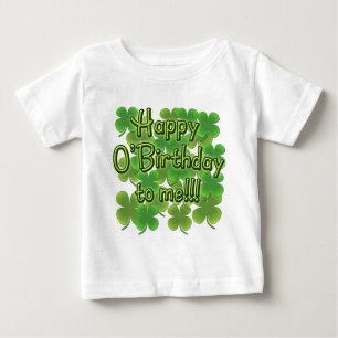 T-shirt Pour Bébé O'Birthday heureux à moi avec des shamrocks