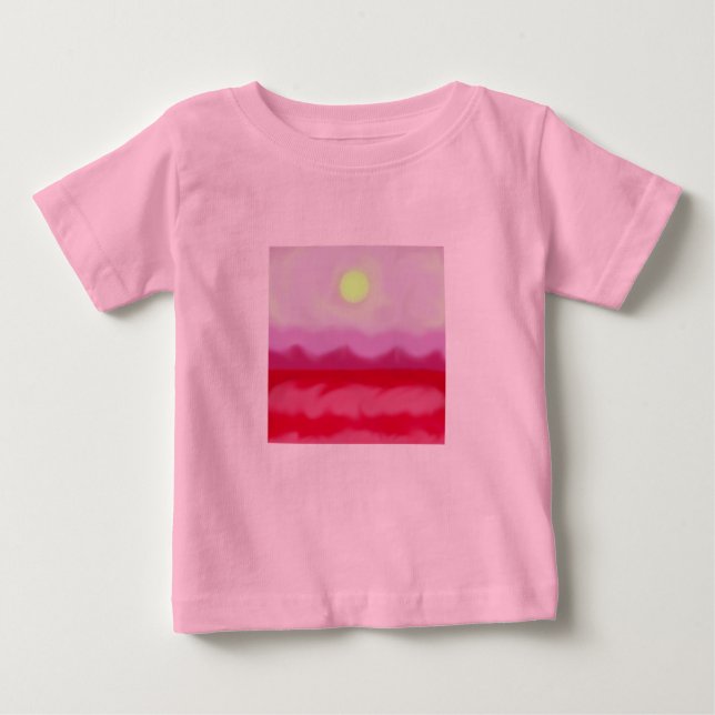T-shirt Pour Bébé Océan rouge (Devant)