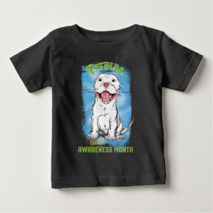 T-shirt Pour Bébé Octobre, Mois de la sensibilisation à Pitbull T-s