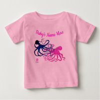 Octopodes bleues et roses - Bodysuit Tutu bébé