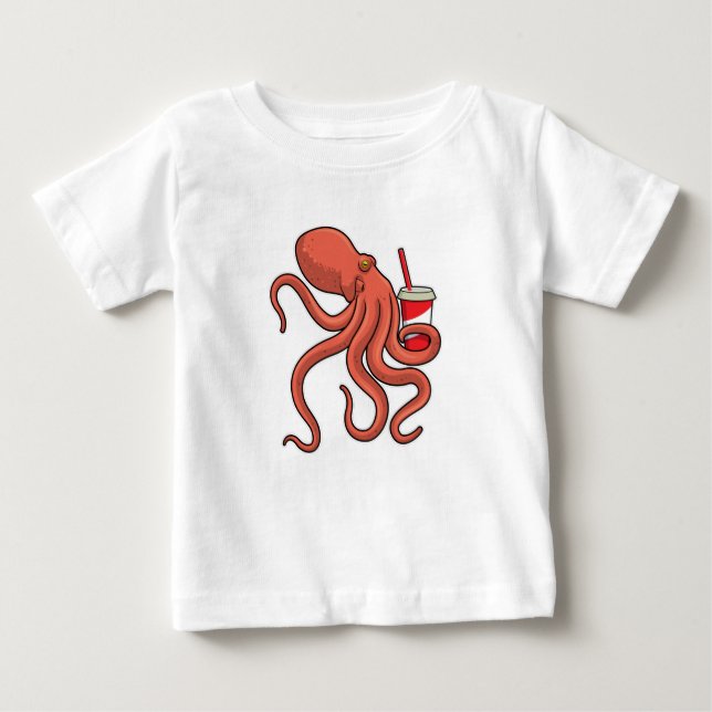 T-shirt Pour Bébé Octopus (Devant)