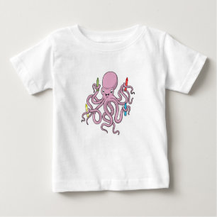 T-shirt Pour Bébé Octopus avec Crayon