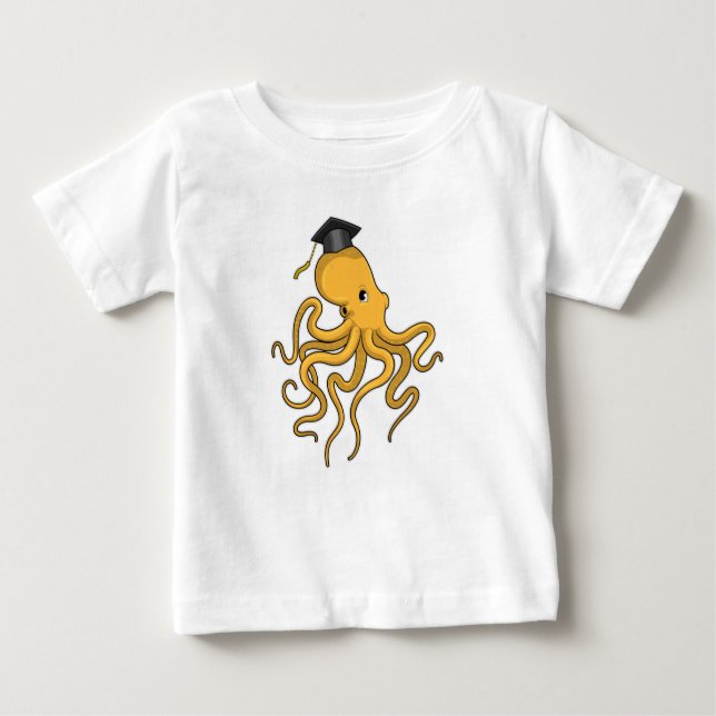 T-shirt Pour Bébé Octopus comme étudiant avec diplôme (Devant)