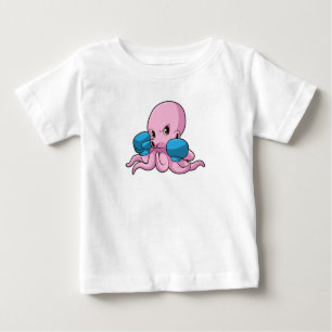 T-shirt Pour Bébé Octopus en boîte avec gants de boxe