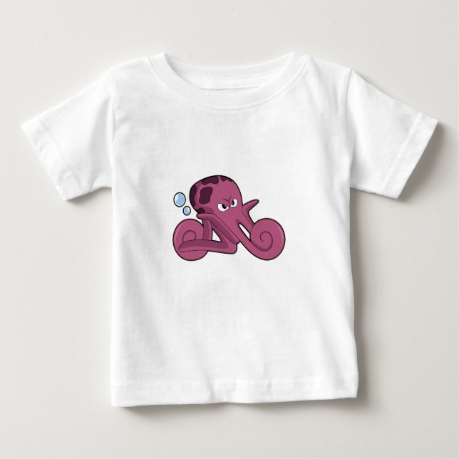 T-shirt Pour Bébé Octopus en moto (Devant)