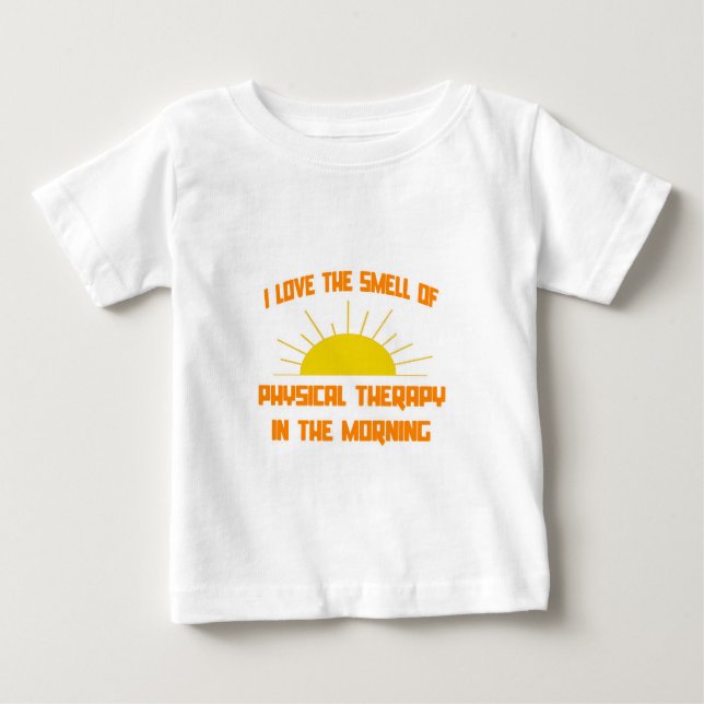 T-shirt Pour Bébé Odeur de physiothérapie le matin (Devant)