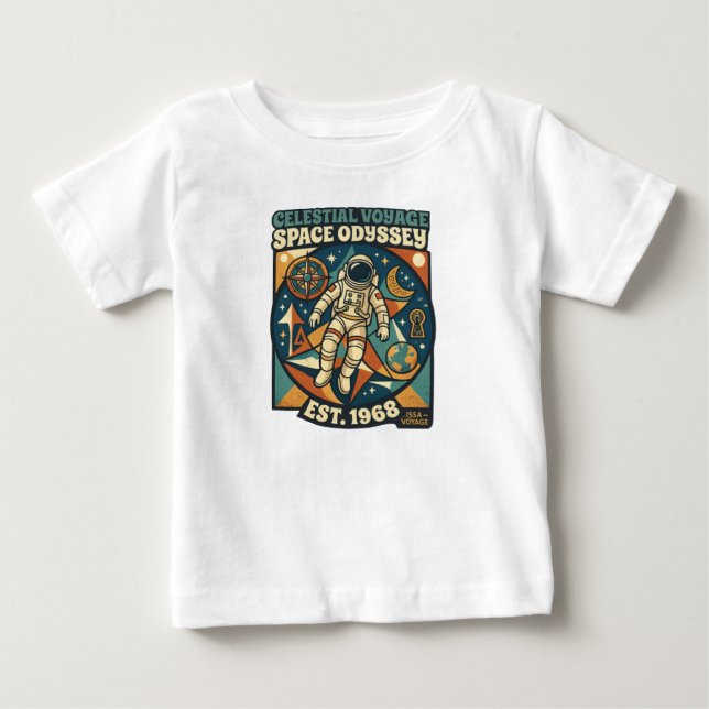 T-shirt Pour Bébé Odyssée spatiale - Aventure cosmique pour les amou (Devant)