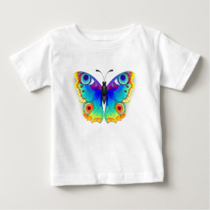 T-shirt Pour Bébé Oeil de paon arc-en-ciel
