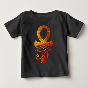 T-shirt Pour Bébé Œil d'Horus Ankh Égyptien Symbole Ancien Protège