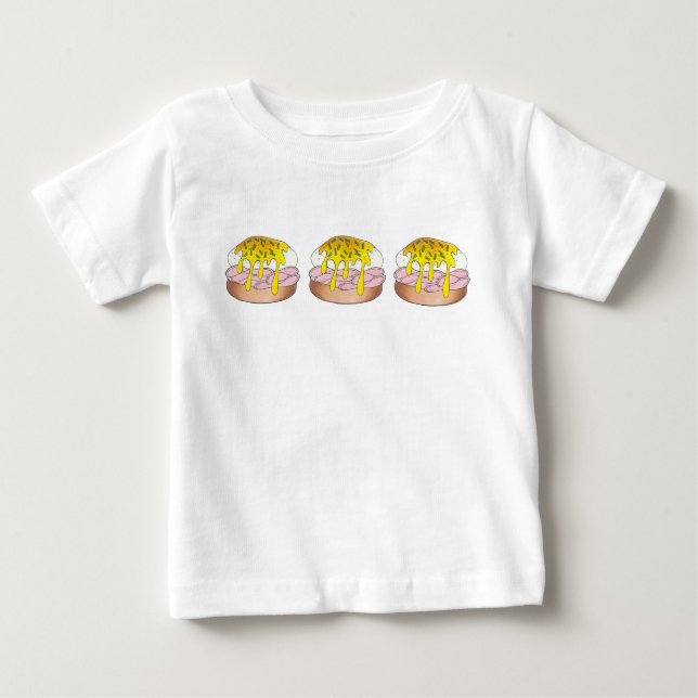 T-shirt Pour Bébé Oeufs Benedict Petit Déjeuner Diner Nourriture Foi (Devant)