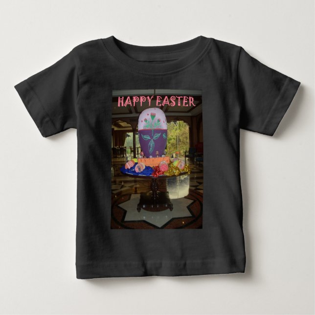 T-shirt Pour Bébé OEufs de Pâques décorés (Devant)