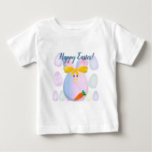 T-shirt Pour Bébé Oeufs et lapins prêts pour Pâques