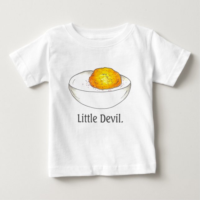 T-shirt Pour Bébé Oeufs fourrés dévilés Petits diables Pique-nique (Devant)