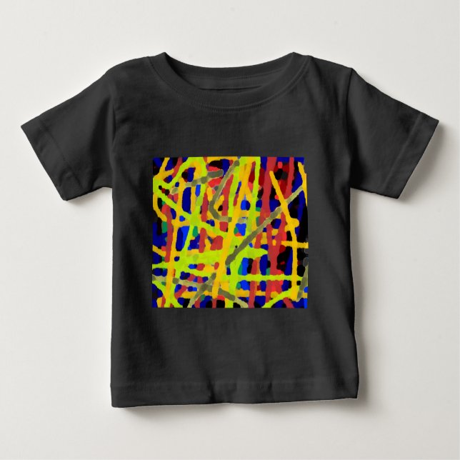 T-shirt Pour Bébé Oeuvre Abstraite colorée (Devant)